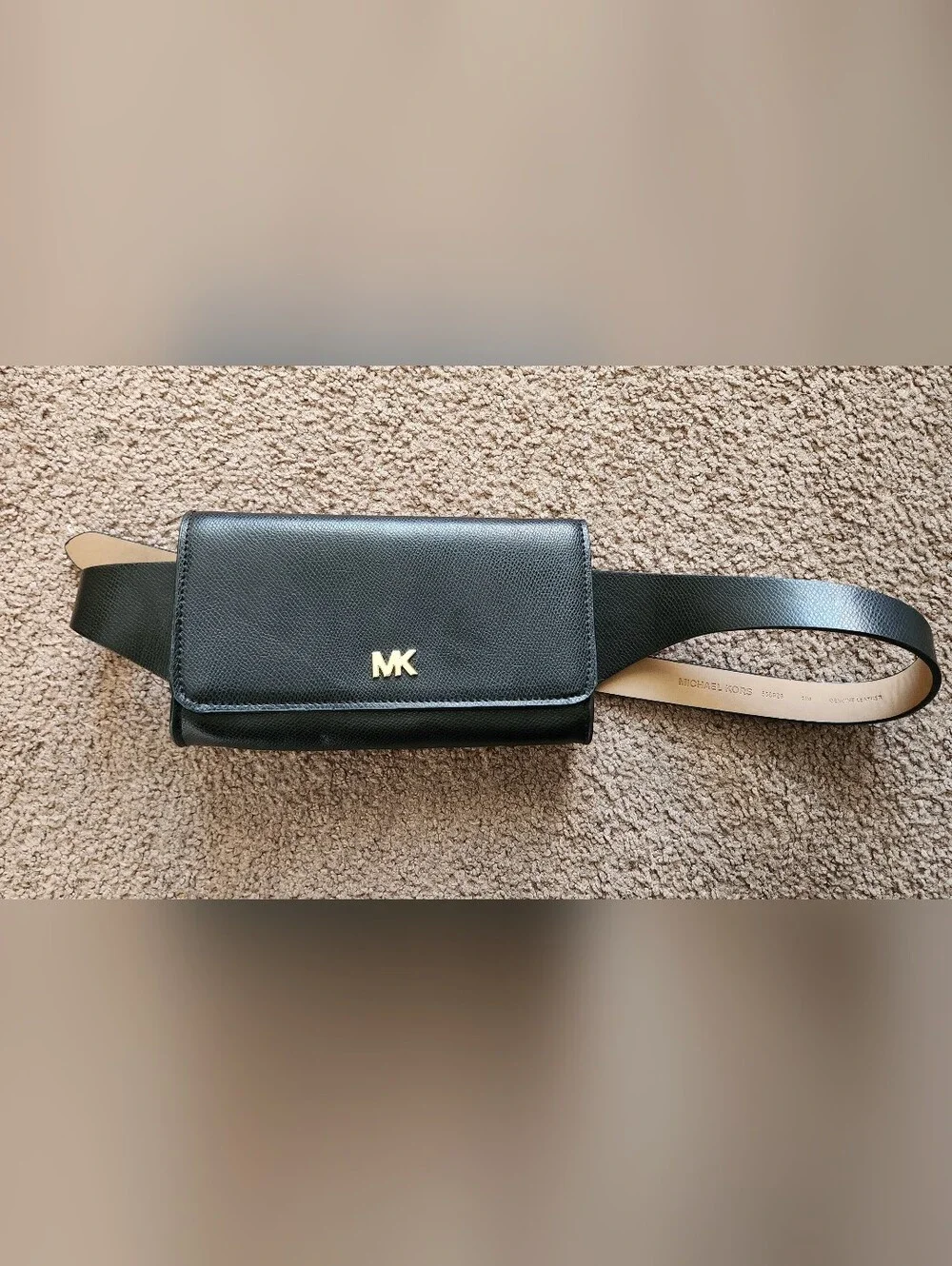 Michael Kors Black Grained Leather Belt Bag Fanny Pack NWT S/M
